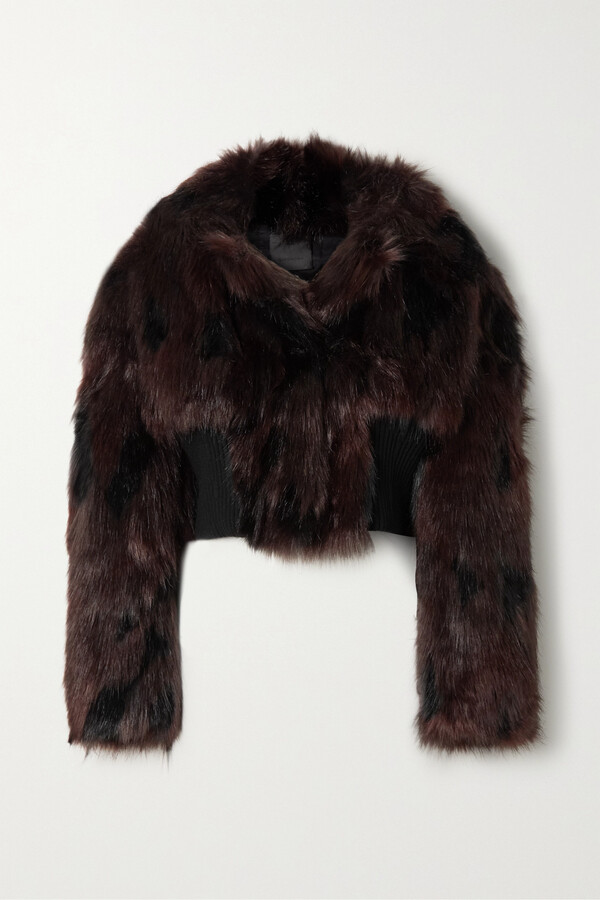 ribbed fur coat
