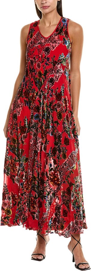 Bias Burnout Velvet Silk-Blend Maxi Dress
