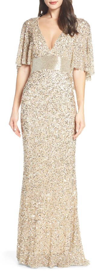 evening gown with capelet