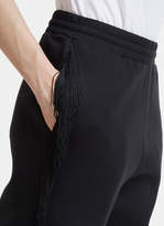 Thumbnail for your product : Stella McCartney Fringed Jersey Track Pants in Black