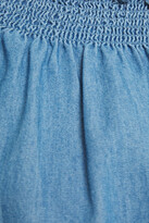 Thumbnail for your product : Joie Amesti B Off-the-shoulder Shirred Cotton-chambray Top