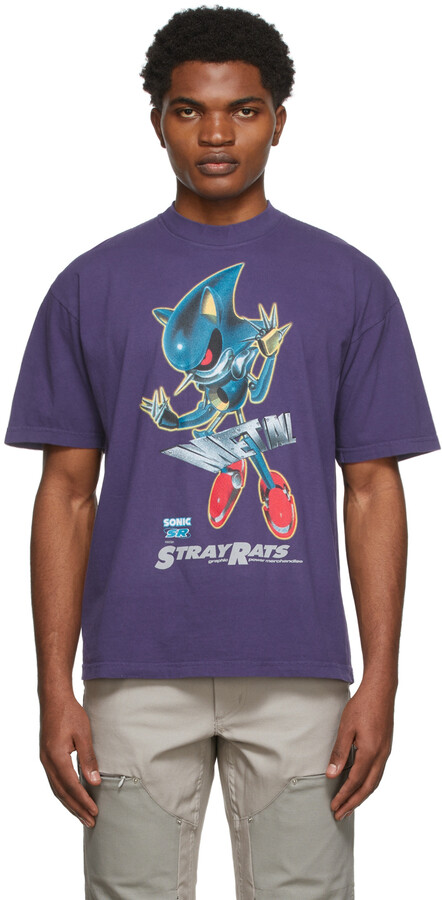 Stray Rats Purple Sonic The Hedgehog Edition Metal Sonic T-Shirt 