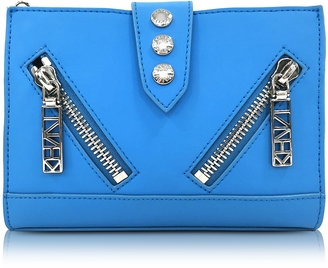 Kenzo Sky Blue Gommato Leather Kalifornia Wallet on Chain