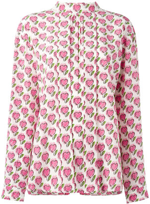 Prada heart print blouse