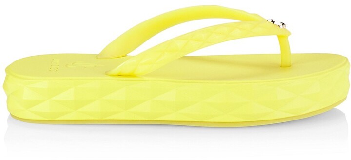 yellow flip flops womens