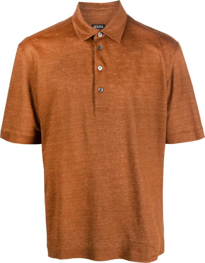 Ermenegildo Zegna Short-Sleeve Linen Polo Shirt