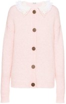 Thumbnail for your product : Miu Miu Broderie Anglaise Scalloped Collar Cardigan