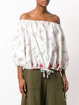 Thumbnail for your product : Marques Almeida floral off shoulder blouse