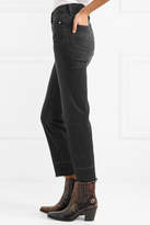 Thumbnail for your product : Frame Le Nouveau High-rise Straight-leg Jeans - Dark gray