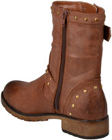 Thumbnail for your product : Journee Collection Tan Aquata Studded Buckle Boot