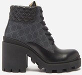 Thumbnail for your product : Gucci Trip Gg-monogram Quilted-leather Ankle Boots - Black