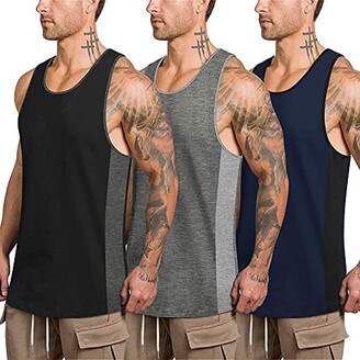 COOFANDY Mens Workout Tank Tops 3 Pack Quick Dry Gym Muscle Tee Fitness  Bodybuilding Training Sports Sleeveless T Shirt - ShopStyle