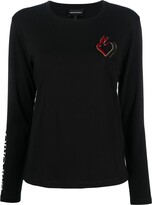 Thumbnail for your product : Emporio Armani Jade Rabbit-embroidered T-shirt