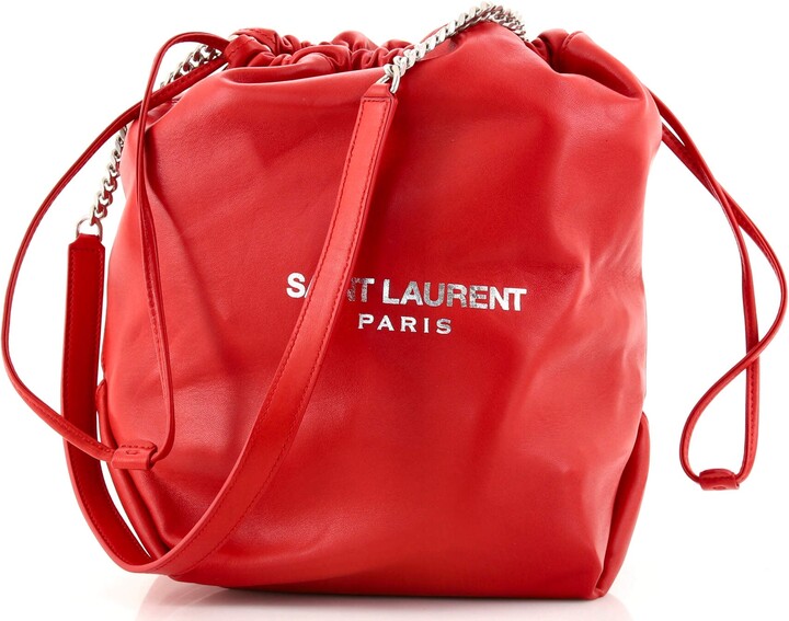 Saint Laurent Le 37 Leather Bucket Bag - Black - ShopStyle
