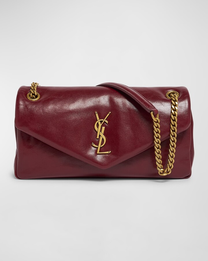 Saint Laurent Calypso Small Shoulder Bag in Smooth Padded Leather