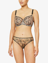 Thumbnail for your product : KATHERINE HAMILTON Vivian semi-sheer embroidered stretch-lace bra
