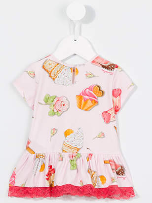 MonnaLisa ice cream print dress