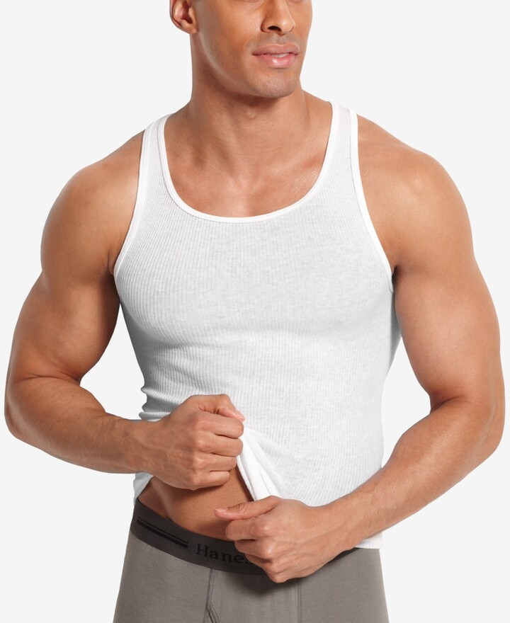 Hanes Men's White Undershirts | ShopStyle CA