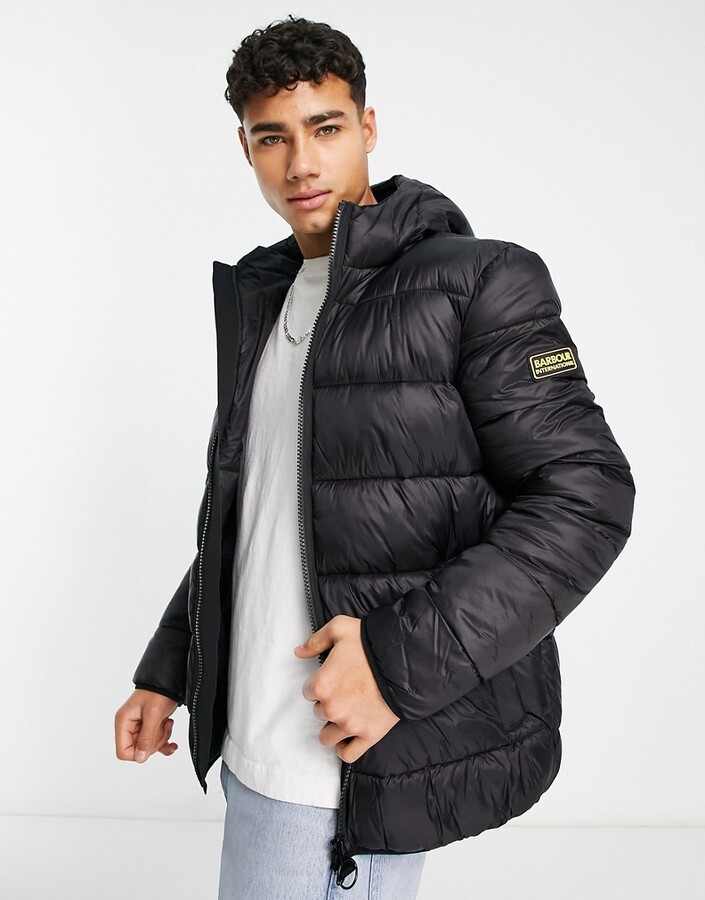 Barbour International Legacy puffer coat in black - ShopStyle Outerwear