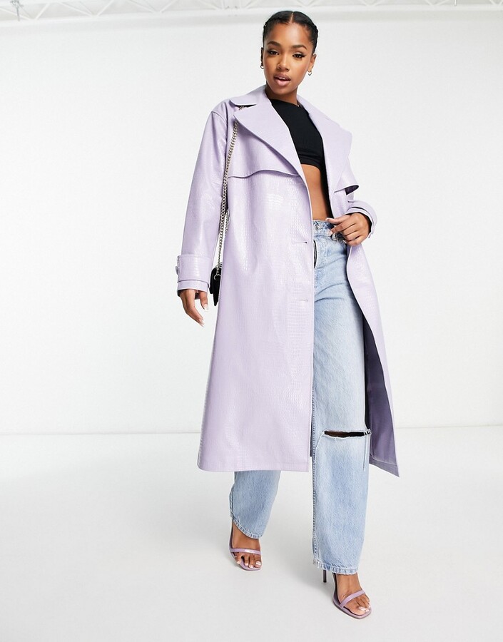 Purple Trench Coat | ShopStyle