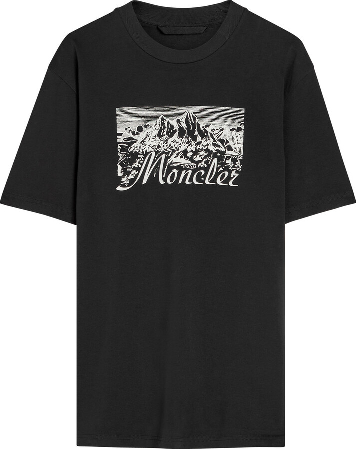 Moncler Mountain Logo-printed Cotton T-shirt