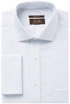 Thumbnail for your product : Tasso Elba Men's Classic/Regular Fit Non-Iron White Blue Diamond Print French Cuff Dress Shirt, Created for Macy's