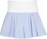 Thumbnail for your product : Alexander Wang Pleated cotton-piqué mini skirt