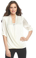 Thumbnail for your product : Amy Byer Wrap Layered Top