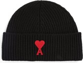 Thumbnail for your product : AMI Paris Wool Logo Beanie