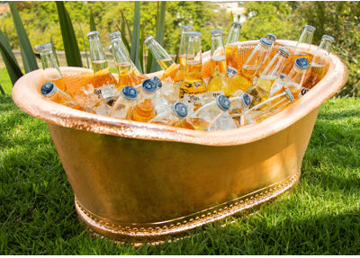 Ambiente Mexican Copper Crafts Ice Bucket 30x18" Oval - Wine Ice Bucket - Bar Ice Bucket & Beverage Tub