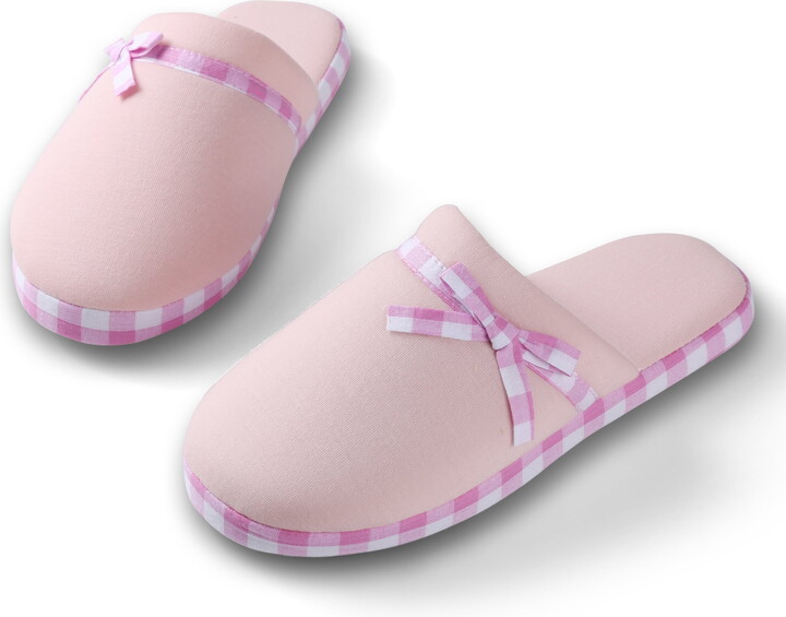 Aerusi Women's Checker Slide Indoor Slippers