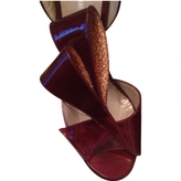 Thumbnail for your product : Nicholas Kirkwood Burgundy Patent leather Sandals