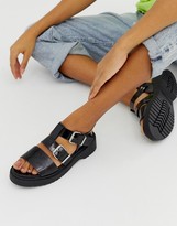 asos design foolish chunky flat sandals