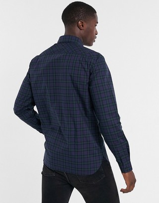 Fred Perry checked shirt in navy/green