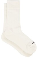Thumbnail for your product : Jil Sander Logo-tab Organic Cotton-blend Socks - White