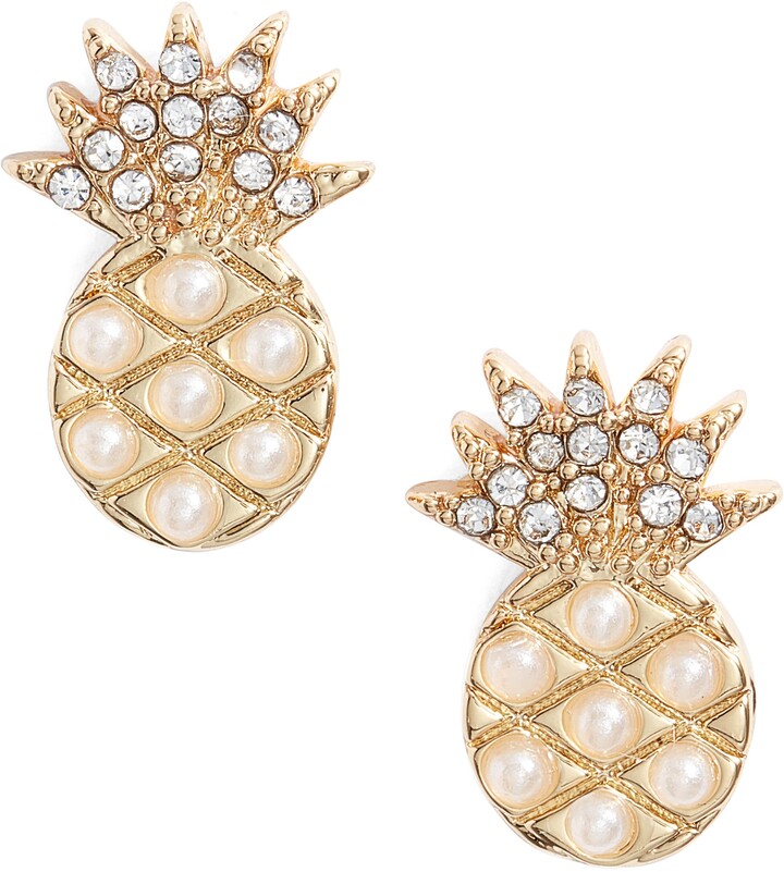 Bezel Set Details about   Stud Earrings 'Pineapple Pops' 