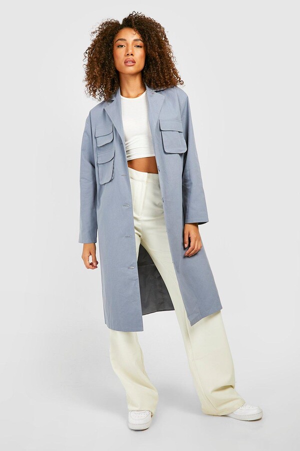 Longline Shacket Boohoo Womens Shacket Boohoo Tall Cargo Utility