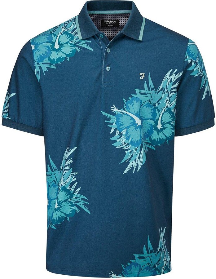 Farah Golf Dallas Floral Print Polo Shirt ShopStyle