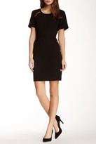 Thumbnail for your product : Collective Concepts Short Sleeve Lace Trim Sheath Dress
