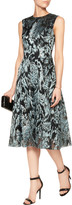 Thumbnail for your product : Lela Rose Metallic jacquard midi dress