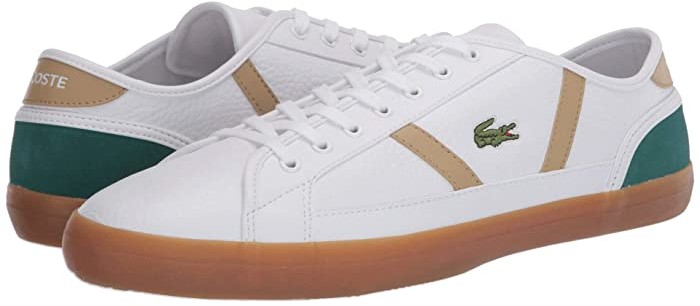 lacoste shoes white and green