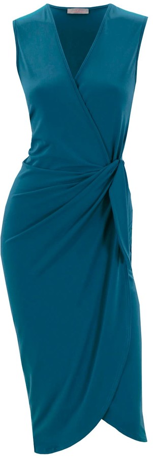 teal jersey dress