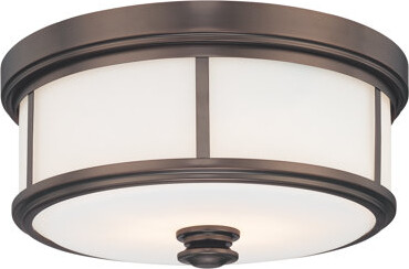 Minka Lavery Harvard Court 2 - Light 13.5'' Simple Drum Flush Mount