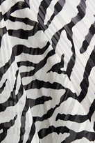 Thumbnail for your product : Maje Rachelle shirred zebra-print jacquard maxi dress