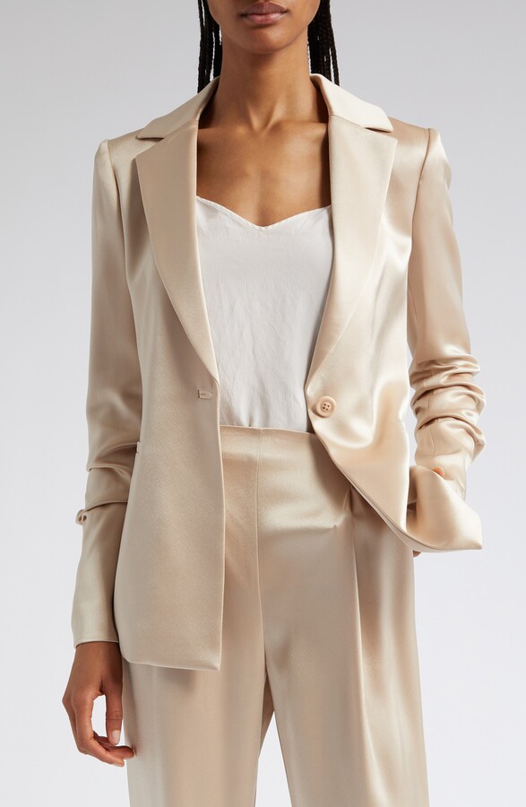 Alice + Olivia Pailey Fitted Satin Blazer ShopStyle