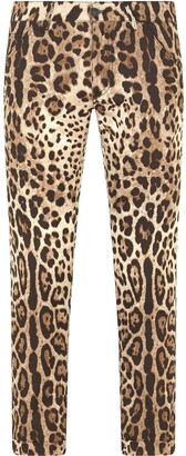 Dolce & Gabbana Leopard-Print Skinny Jeans