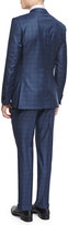 Thumbnail for your product : Ermenegildo Zegna Plaid Two-Piece Wool Suit, Blue