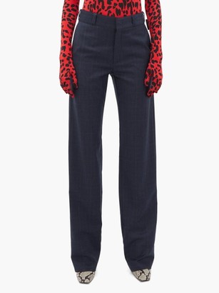 Vetements Checked Trousers - Navy