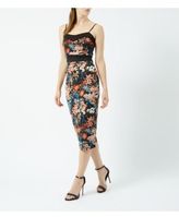 Thumbnail for your product : New Look Cameo Rose Black Floral Print Bodycon Midi Dress