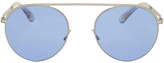 Thumbnail for your product : Mykita Silver and Blue Studio5.1 Sunglasses